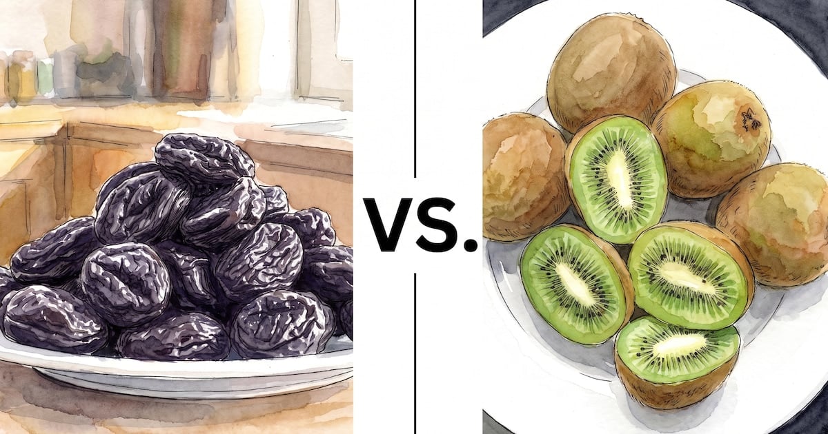 Dos frutas, dos caminos: por qué el kiwi y la ciruela pasa se ganaron un lugar en la lucha contra el estreñimiento