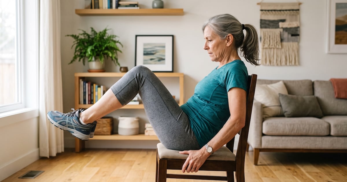 Una silla, el living y tres movimientos: la rutina que promete devolverle firmeza al cuerpo después de los 60