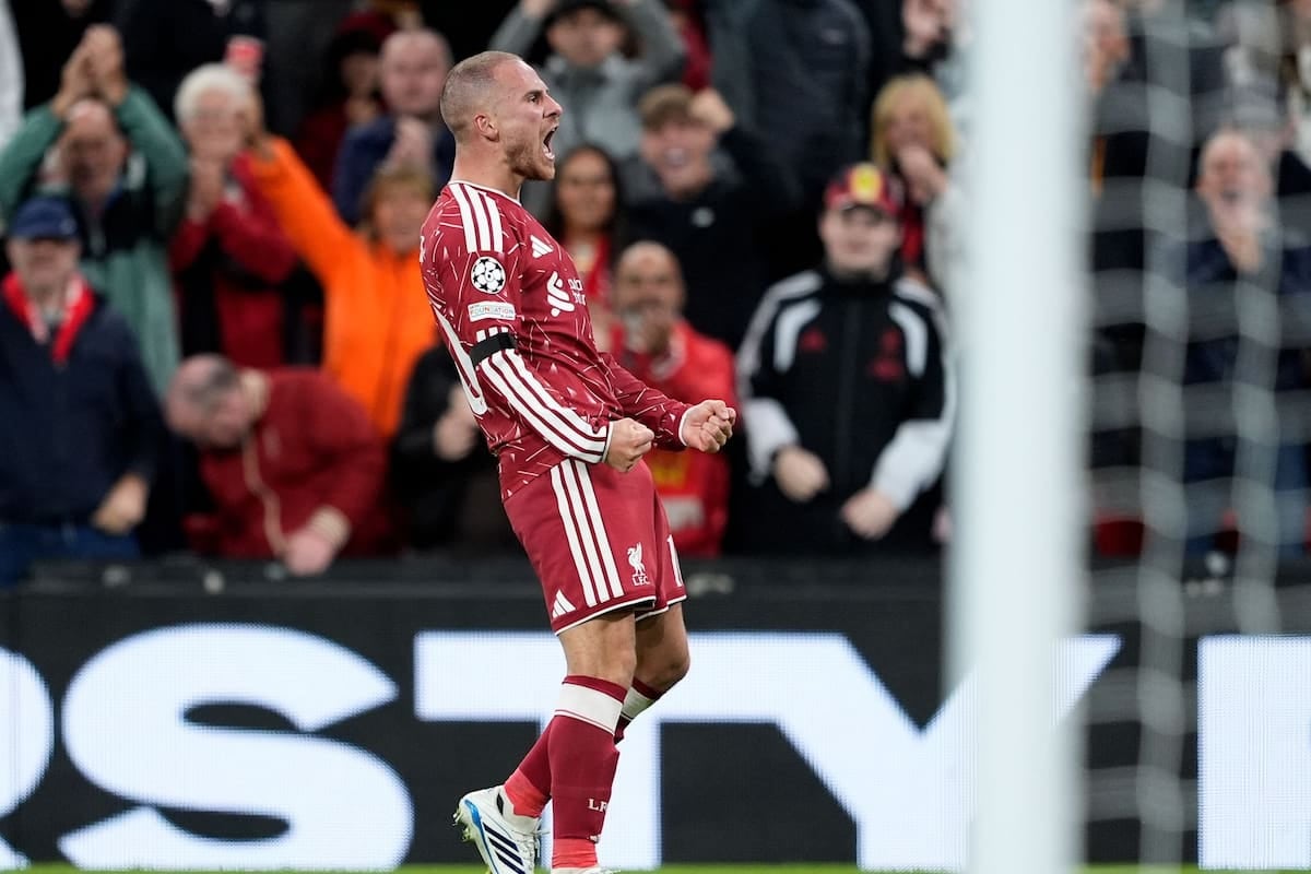 La zurda que valió silencio en Anfield: Mac Allister le respondió a Liverpool con un golazo y el Atleti se quedó con las manos vacías