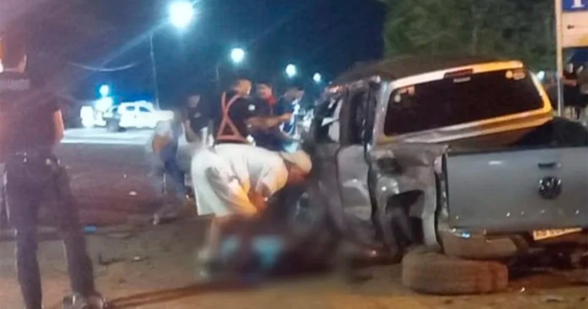 San Vicente: choque frontal entre dos camionetas dejó dos muertos y cinco heridos sobre la Ruta 14
