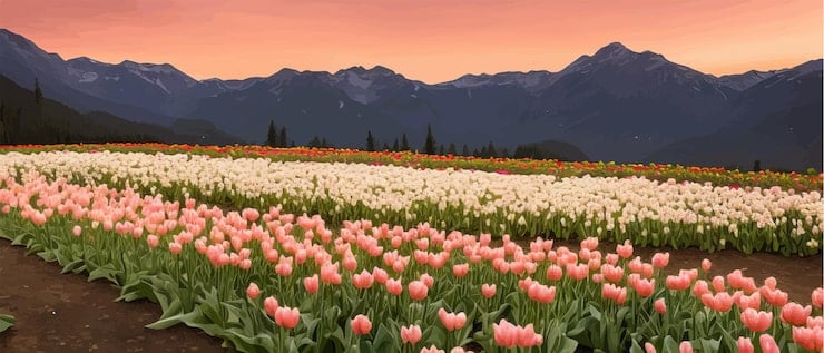 Trevelin se prepara para la temporada de tulipanes con un cultivo de tres hectáreas y una treintena de variedades